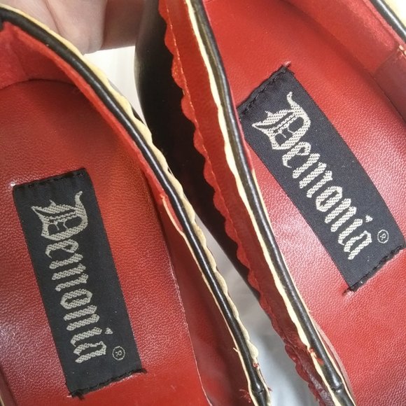 Demonia black burgundy Glam40  heels goth dark academia sexy vampiress size 7 - Picture 5 of 16